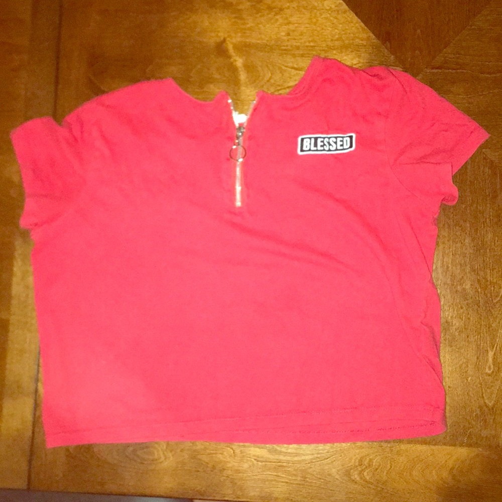 Blessed shirt, barley used, crop top.